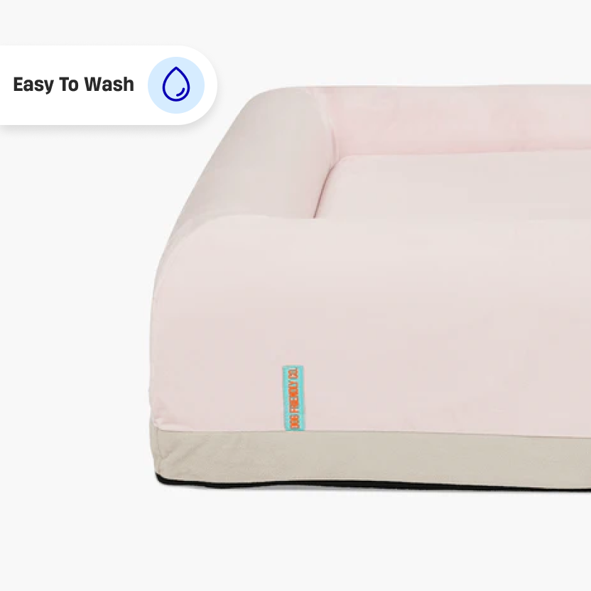 Orthopedic Memory Foam Dog Bed - Pink (Medium)